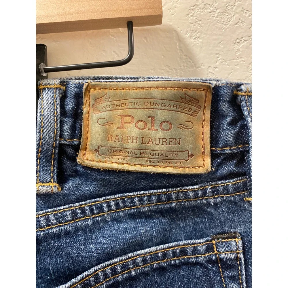 Polo Ralph Lauren Hampton Straight Mens Jeans Dark Wash Blue Denim